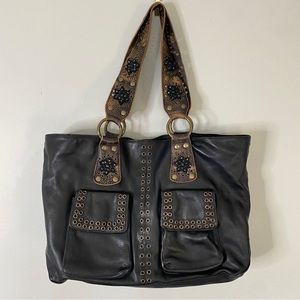 Vintage Betsey Johnson Genuine Leather Shoulder Bag Western Style